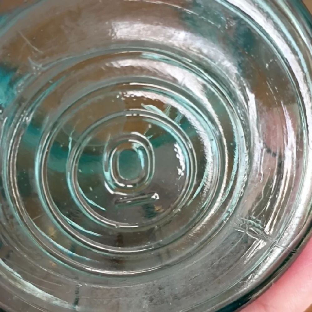 Ball Perfect Mason Jar #0 Aqua Pint Size Vintage